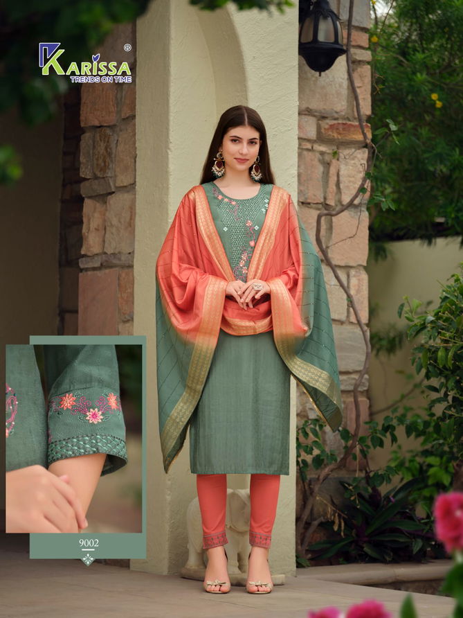 Nora By Karissa Fancy Viscose Silk Readymade Suits Catalog
 